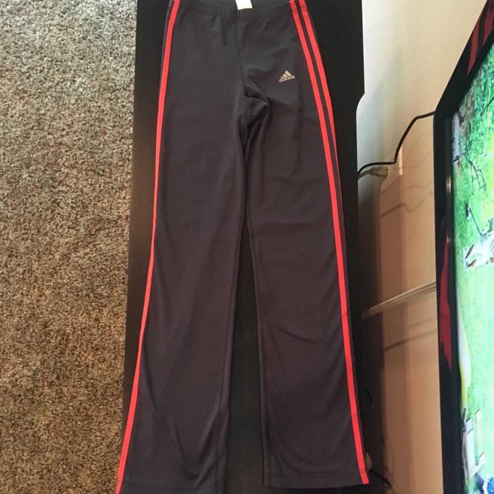 adidas climalite stretch gray yoga pant sz small